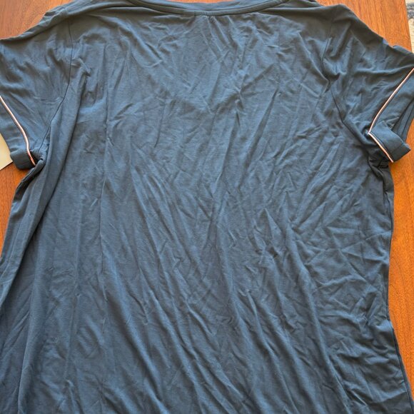 Nordstrom Moonlight V-Neck Nightshirt - Blue Blur - XL - Picture 2 of 4